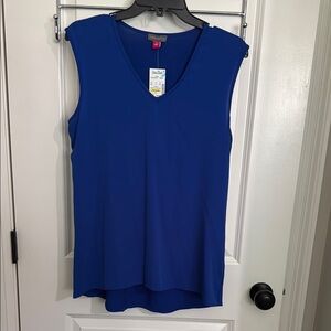 Vince Camuto Blue Sleeveless Tank Top